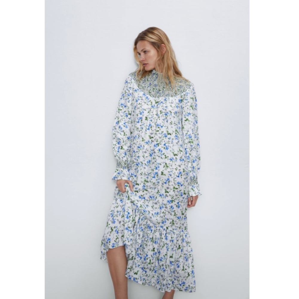 Zara printed floral rustic dress